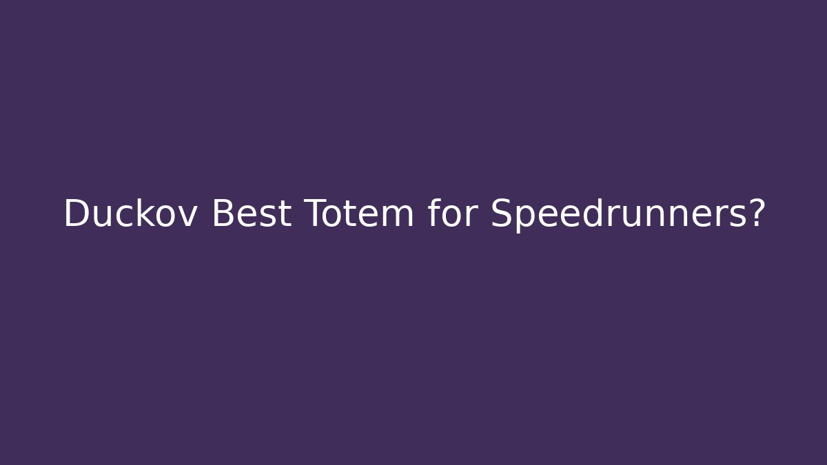 Duckov Best Totem for Speedrunners? - Felix Cat Insurance