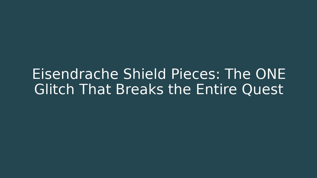 Eisendrache Shield Pieces: The ONE Glitch That Breaks the Entire Quest - Felix Cat Insurance