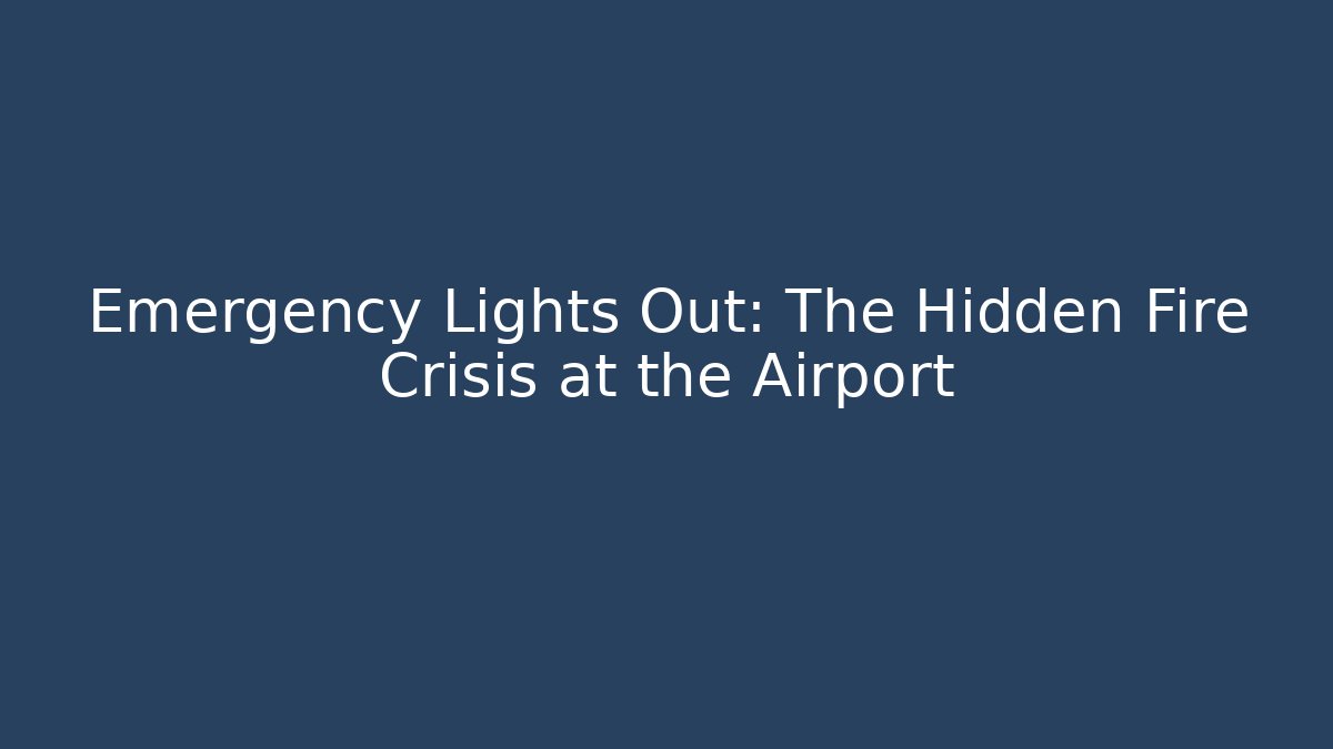 Emergency Lights Out: The Hidden Fire Crisis at the Airport