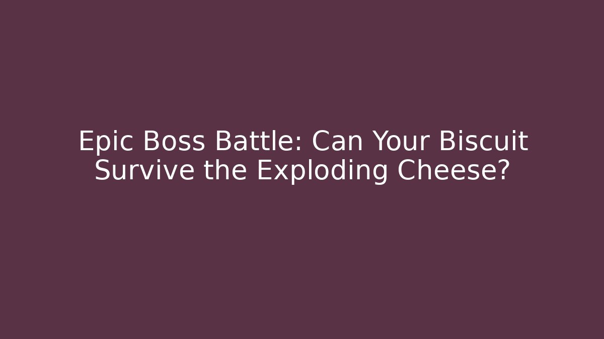 Epic Boss Battle: Can Your Biscuit Survive the Exploding Cheese? - Felix Cat Insurance
