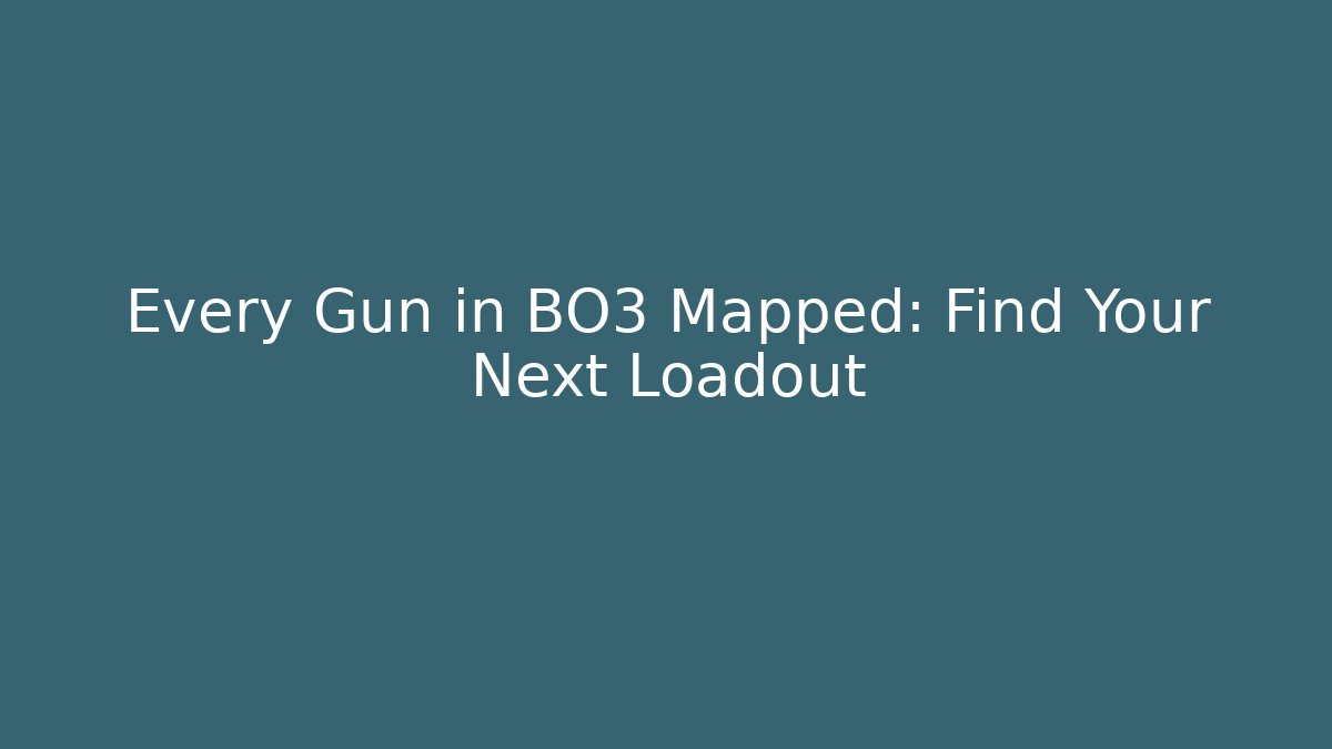 Every Gun in BO3 Mapped: Find Your Next Loadout