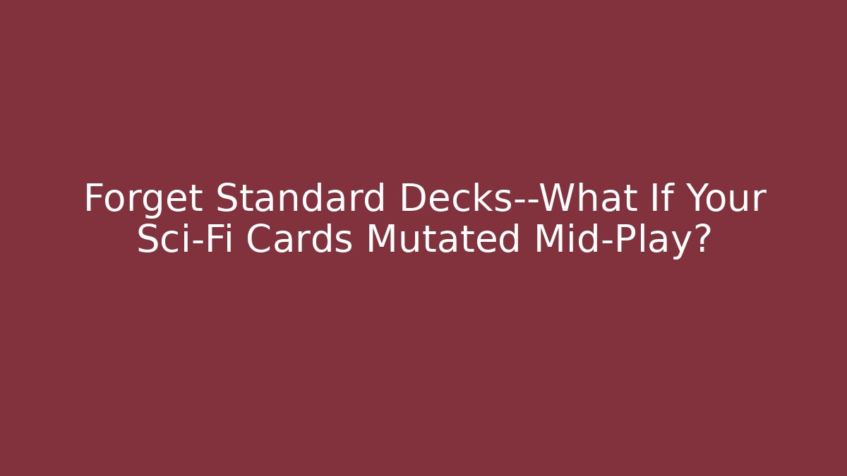 Forget Standard Decks—What If Your Sci-Fi Cards Mutated Mid-Play?