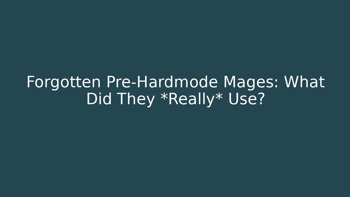 Forgotten Pre-Hardmode Mages: What Did They *Really* Use? - Felix Cat Insurance