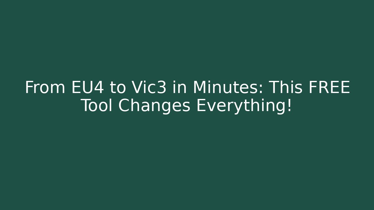 From EU4 to Vic3 in Minutes: This FREE Tool Changes Everything!