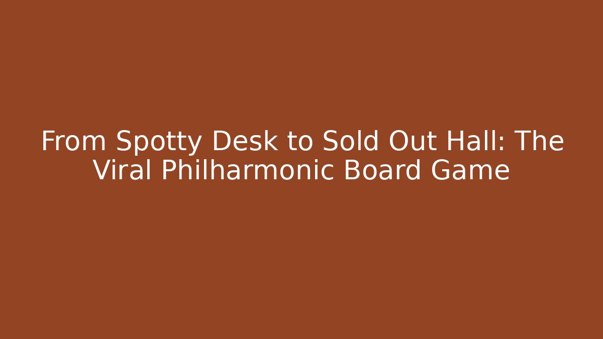 From Spotty Desk to Sold Out Hall: The Viral Philharmonic Board Game
