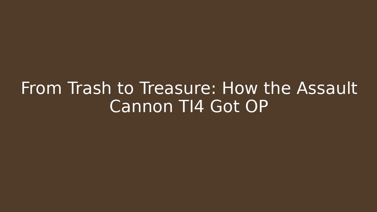 From Trash to Treasure: How the Assault Cannon TI4 Got OP