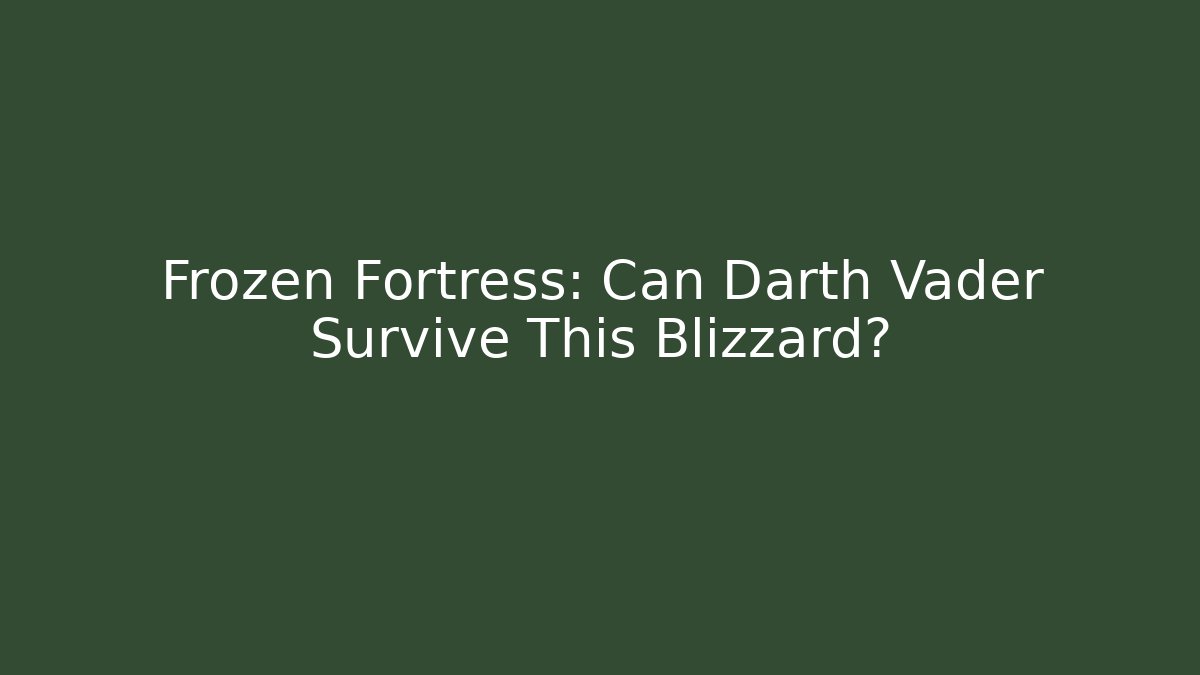 Frozen Fortress: Can Darth Vader Survive This Blizzard?