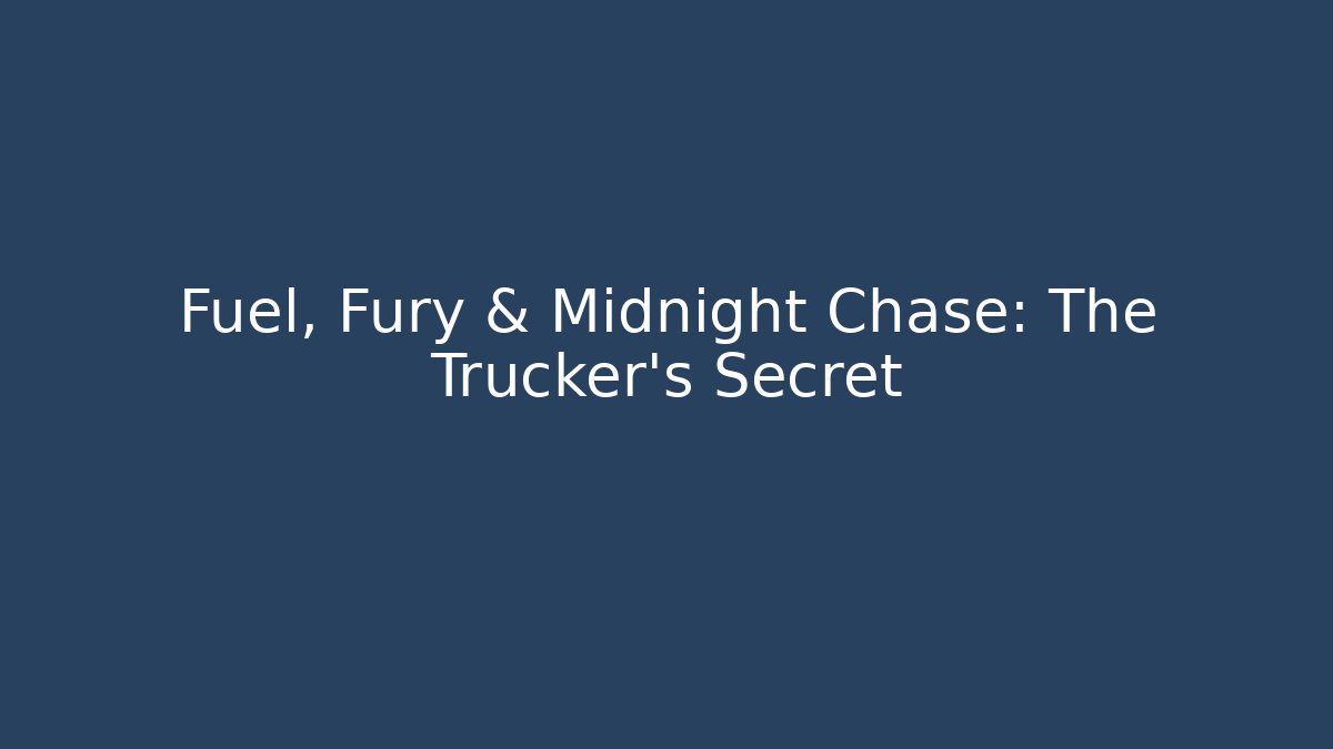 Fuel, Fury & Midnight Chase: The Trucker’s Secret