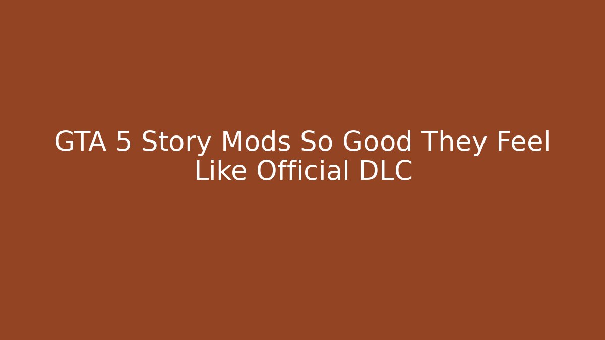GTA 5 Story Mods So Good They Feel Like Official DLC - Felix Cat Insurance