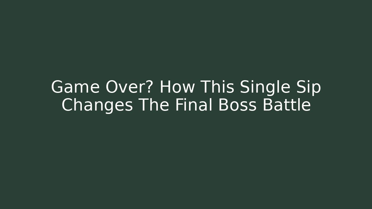 Game Over? How This Single Sip Changes The Final Boss Battle - Felix Cat Insurance