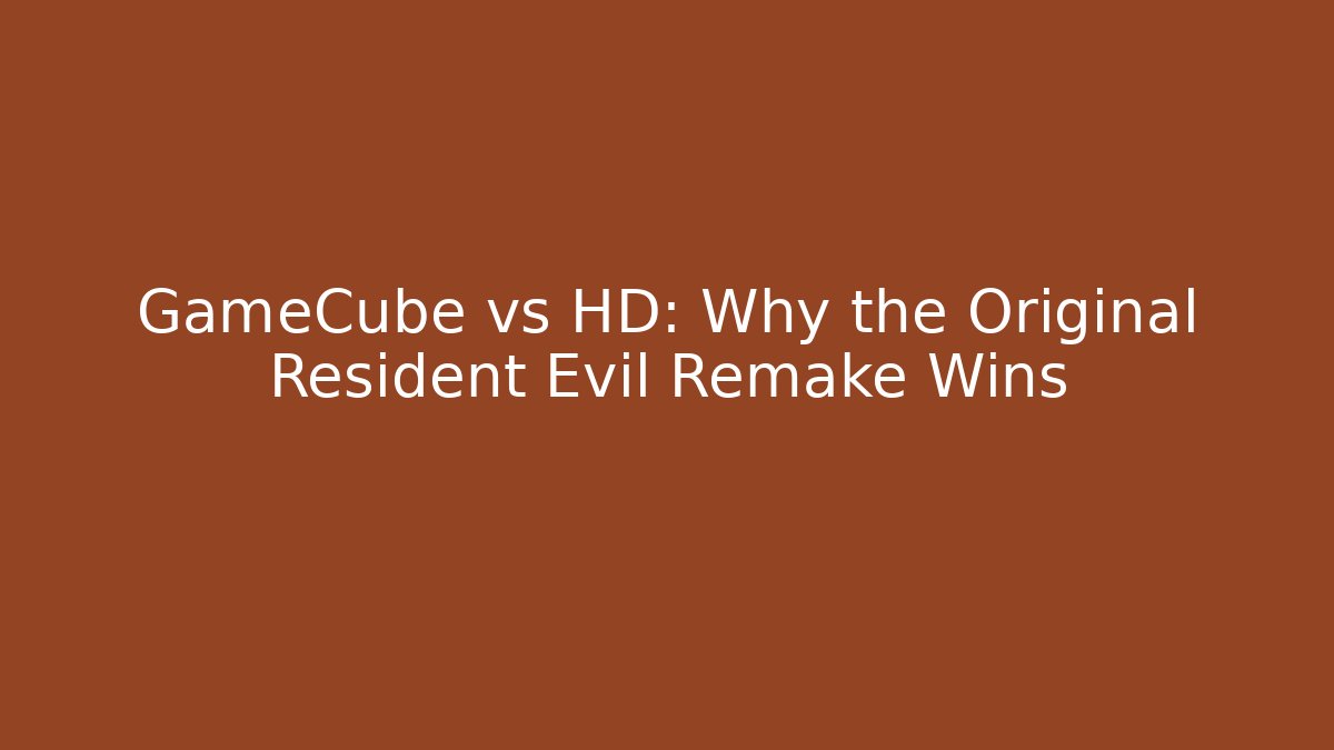 GameCube vs HD: Why the Original Resident Evil Remake Wins
