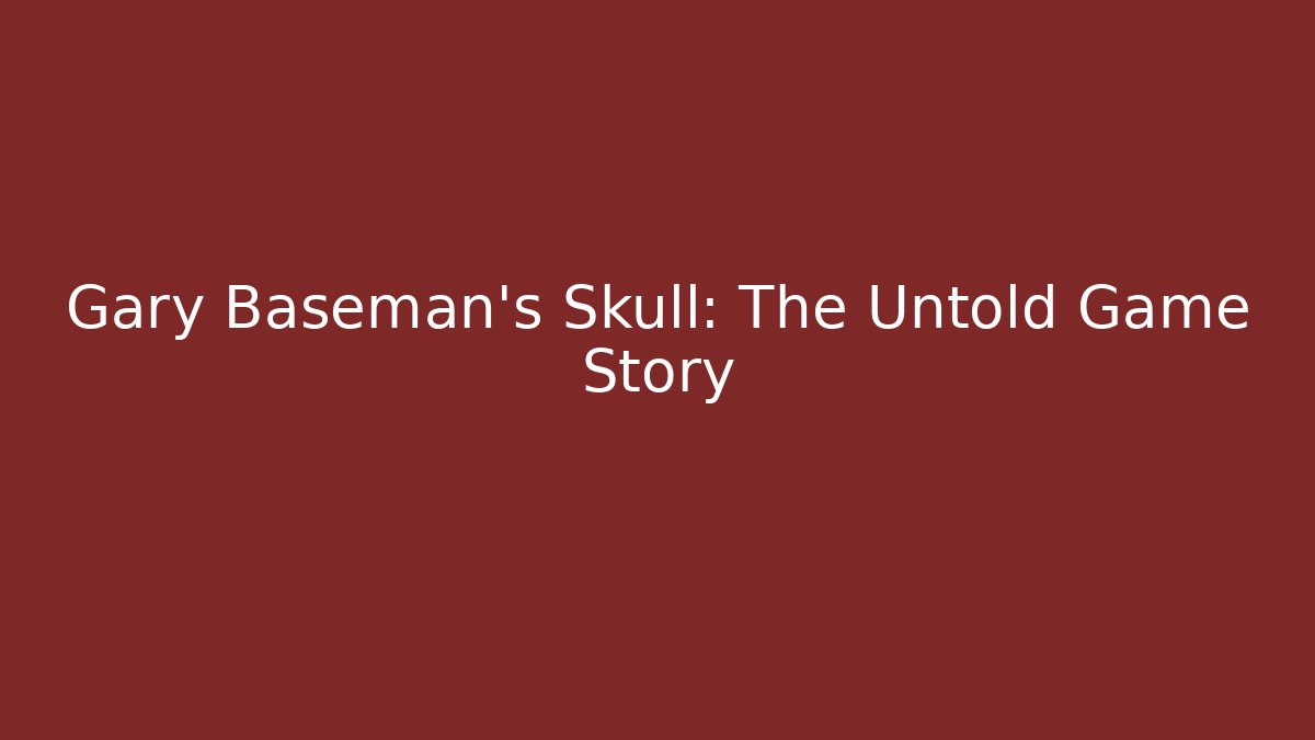 Gary Baseman's Skull: The Untold Game Story