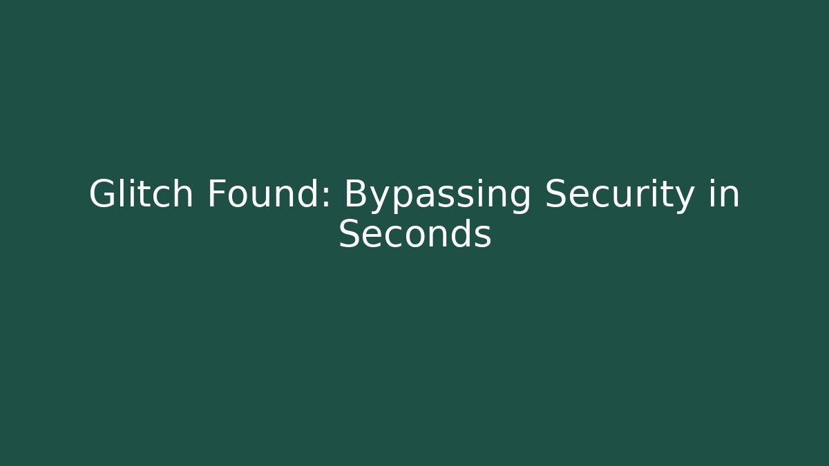 Glitch Found: Bypassing Security in Seconds - Felix Cat Insurance