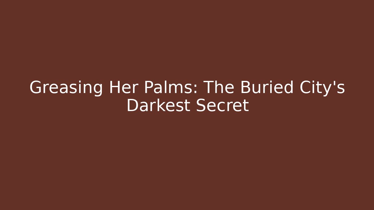 Greasing Her Palms: The Buried City's Darkest Secret