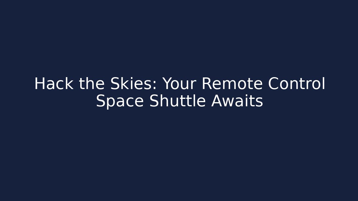 Hack the Skies: Your Remote Control Space Shuttle Awaits