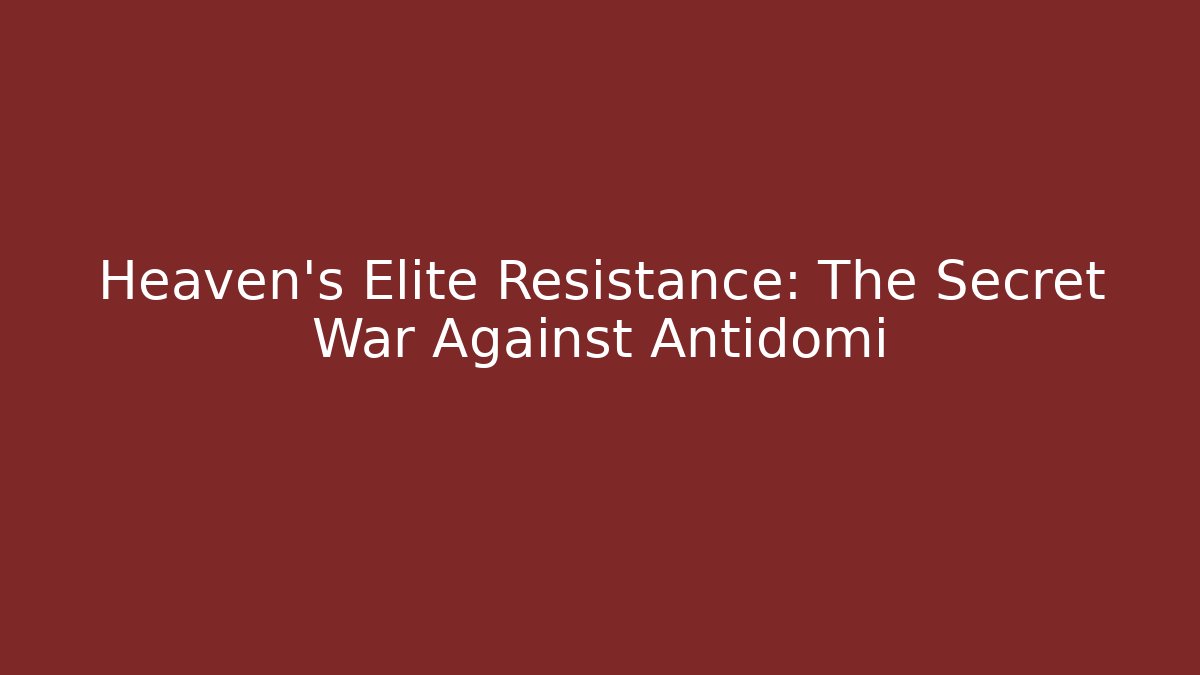 Heaven's Elite Resistance: The Secret War Against Antidomi