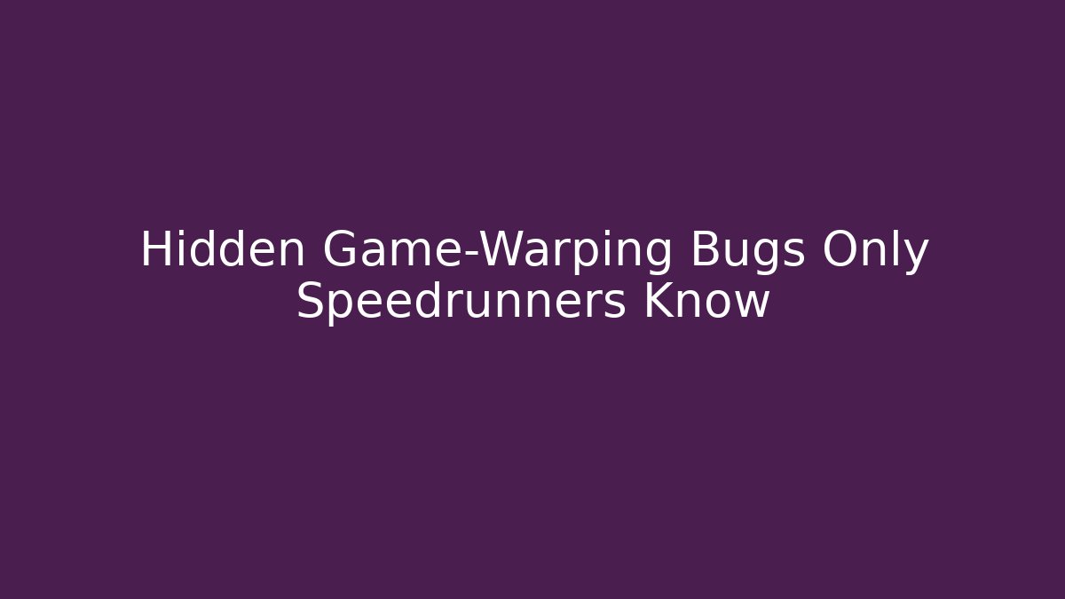 Hidden Game-Warping Bugs Only Speedrunners Know - Felix Cat Insurance