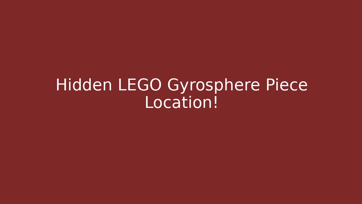 Hidden LEGO Gyrosphere Piece Location! - Felix Cat Insurance
