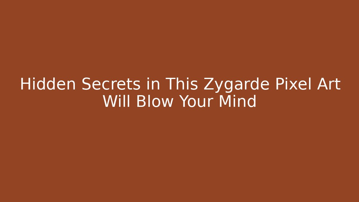 Hidden Secrets in This Zygarde Pixel Art Will Blow Your Mind