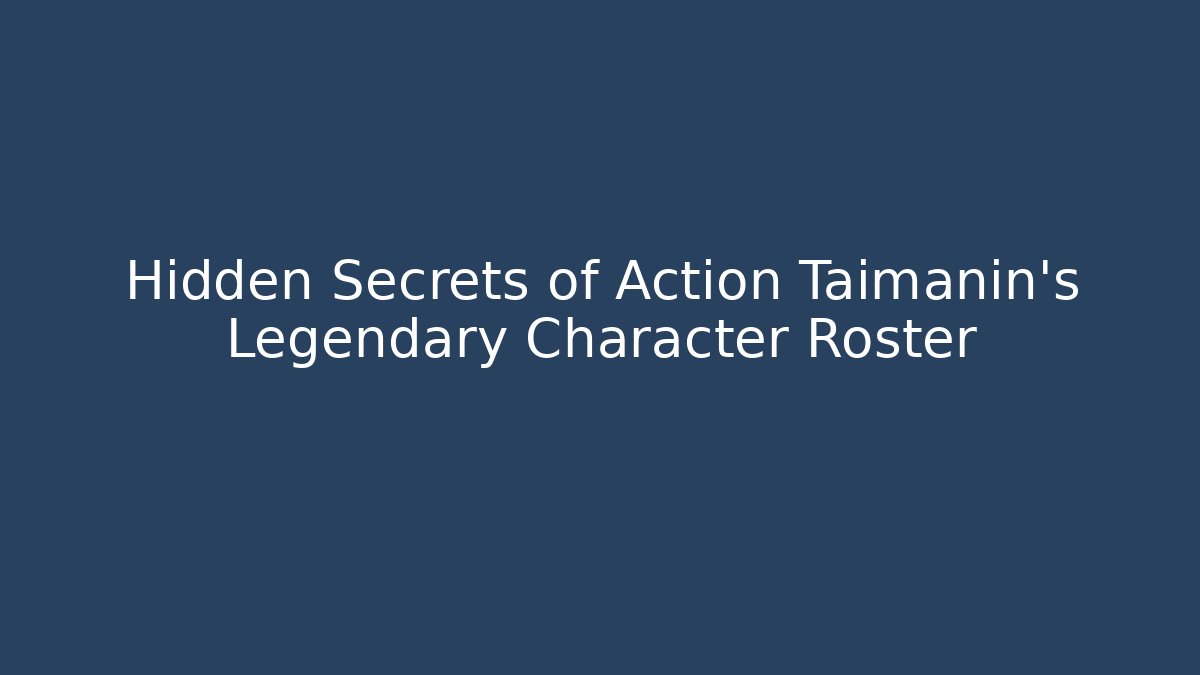 Hidden Secrets of Action Taimanin's Legendary Character Roster