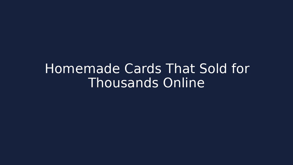 Homemade Cards That Sold for Thousands Online