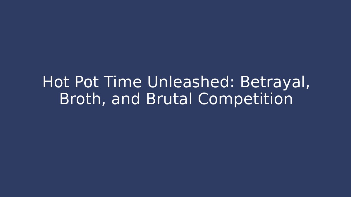 Hot Pot Time Unleashed: Betrayal, Broth, and Brutal Competition - Felix Cat Insurance