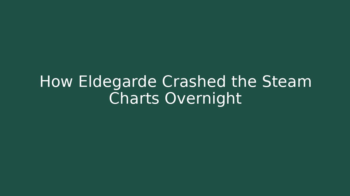 How Eldegarde Crashed the Steam Charts Overnight - Felix Cat Insurance