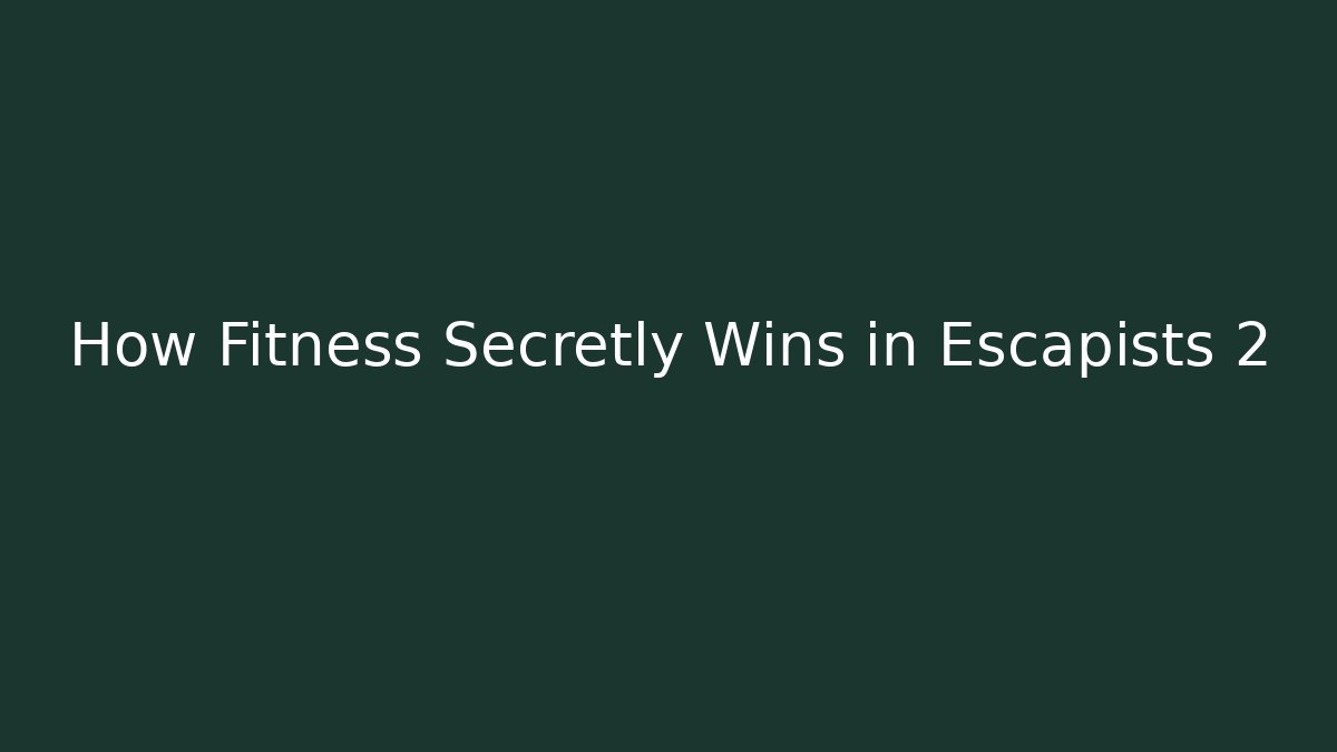 How Fitness Secretly Wins in Escapists 2