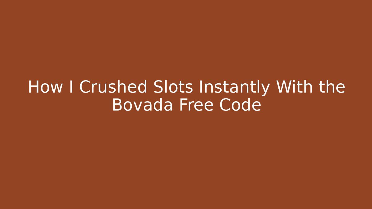 How I Crushed Slots Instantly With the Bovada Free Code - Felix Cat Insurance