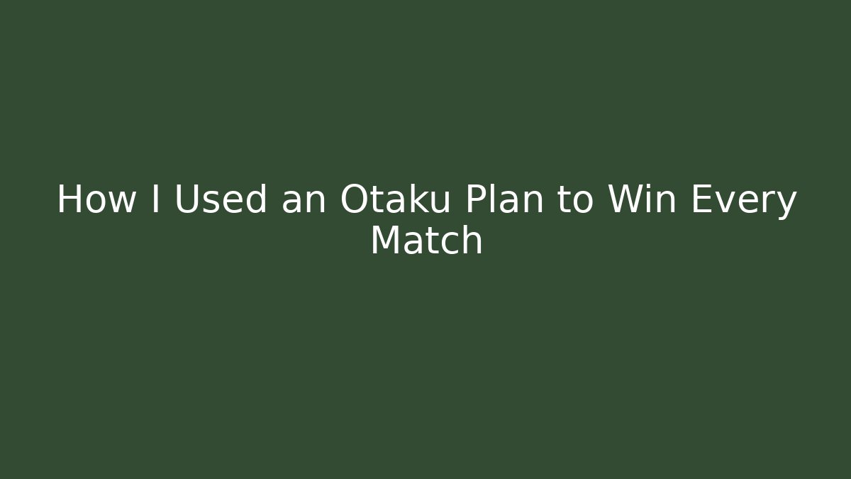 How I Used an Otaku Plan to Win Every Match - Felix Cat Insurance