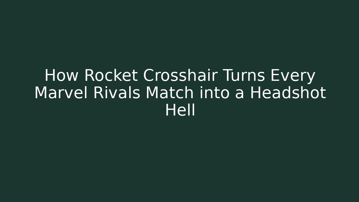 How Rocket Crosshair Turns Every Marvel Rivals Match into a Headshot Hell