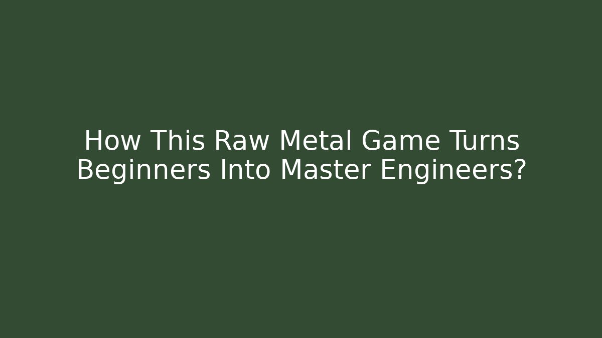 How This Raw Metal Game Turns Beginners Into Master Engineers?