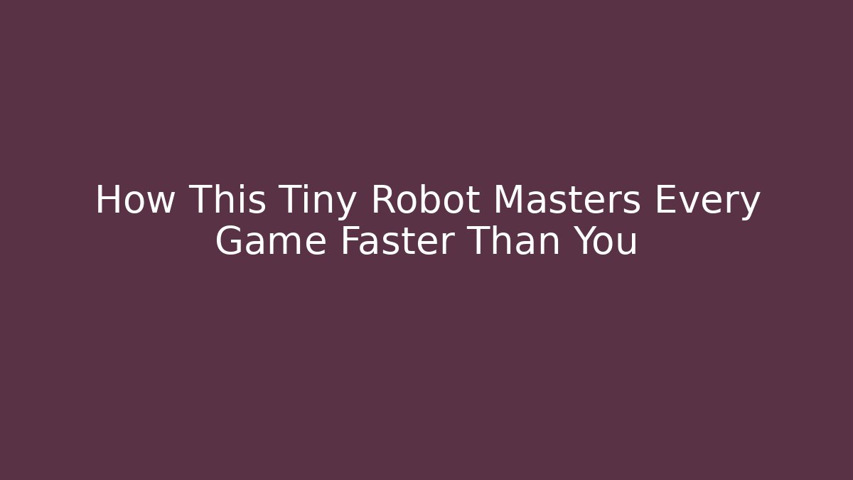 How This Tiny Robot Masters Every Game Faster Than You - Felix Cat Insurance