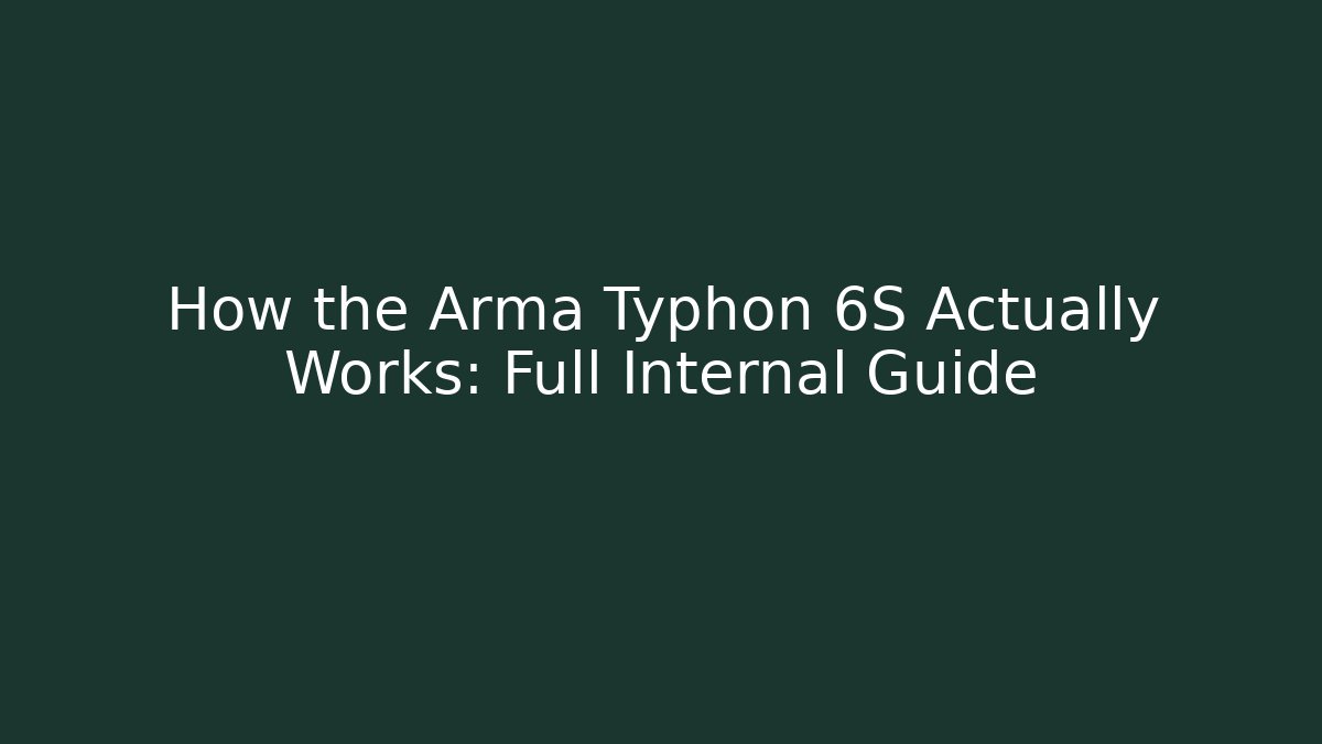 How the Arma Typhon 6S Actually Works: Full Internal Guide