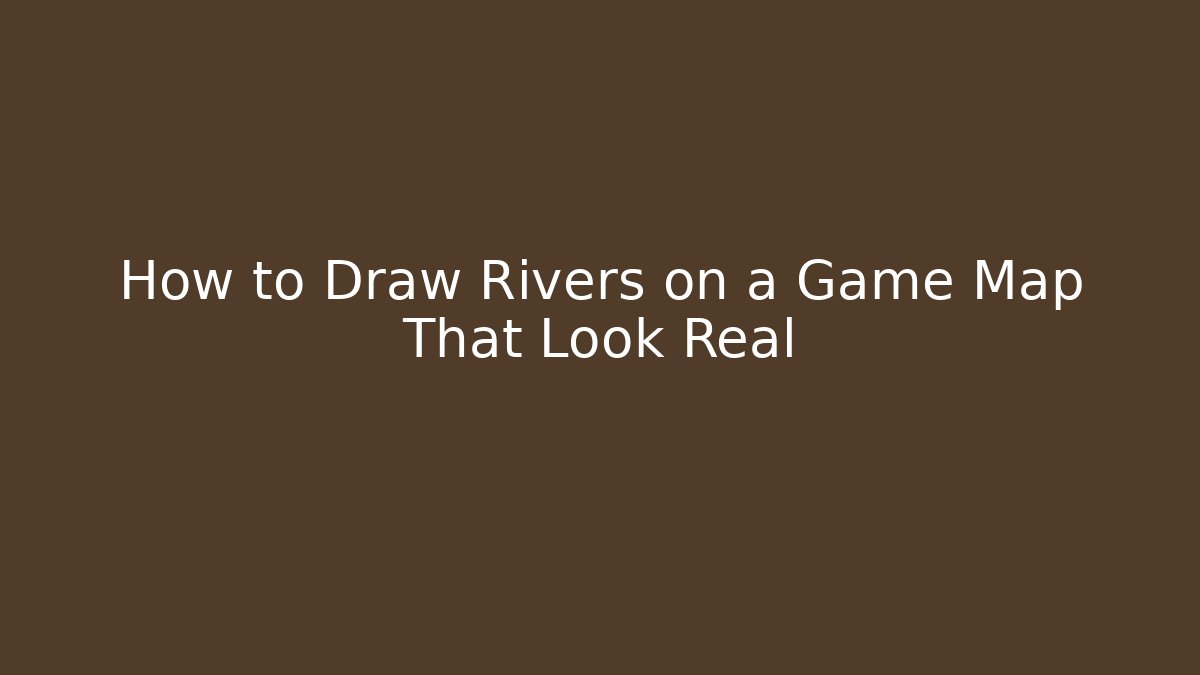 How to Draw Rivers on a Game Map That Look Real - Felix Cat Insurance