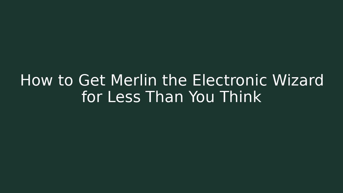 How to Get Merlin the Electronic Wizard for Less Than You Think - Felix Cat Insurance