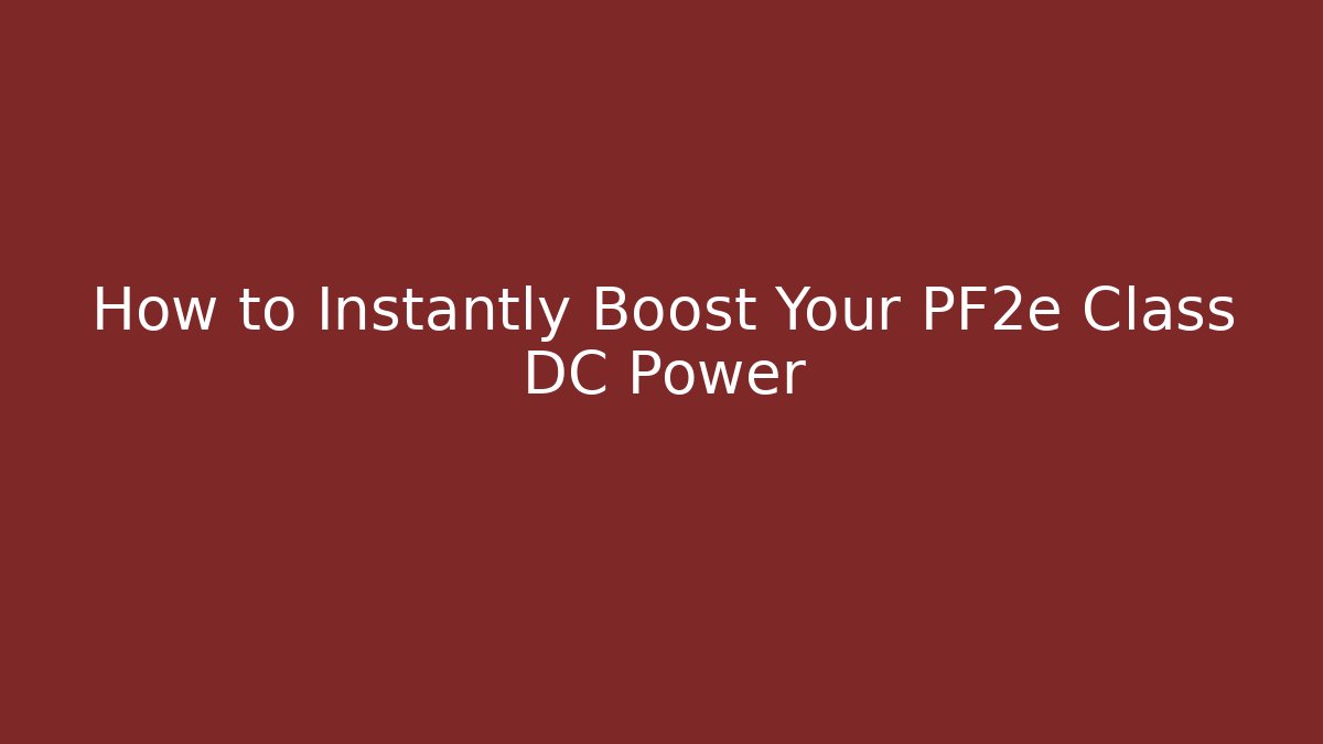 How to Instantly Boost Your PF2e Class DC Power - Felix Cat Insurance
