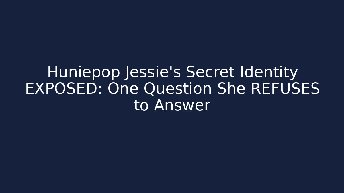 Huniepop Jessie's Secret Identity EXPOSED: One Question She REFUSES to Answer