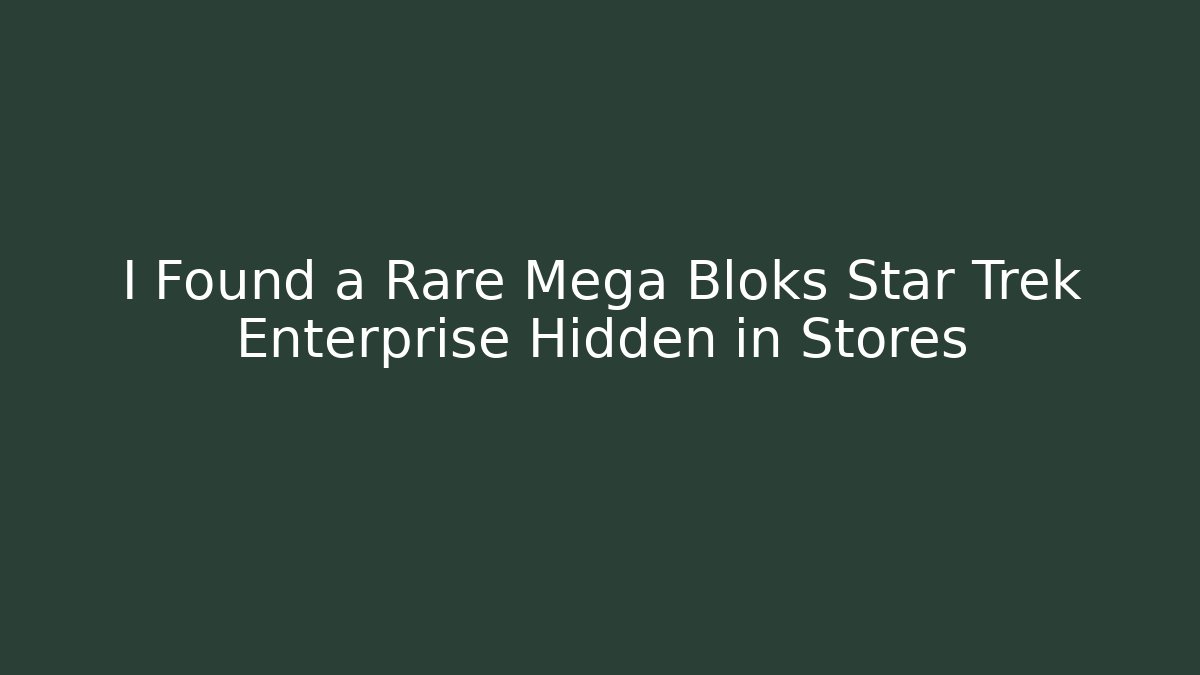 I Found a Rare Mega Bloks Star Trek Enterprise Hidden in Stores - Felix Cat Insurance