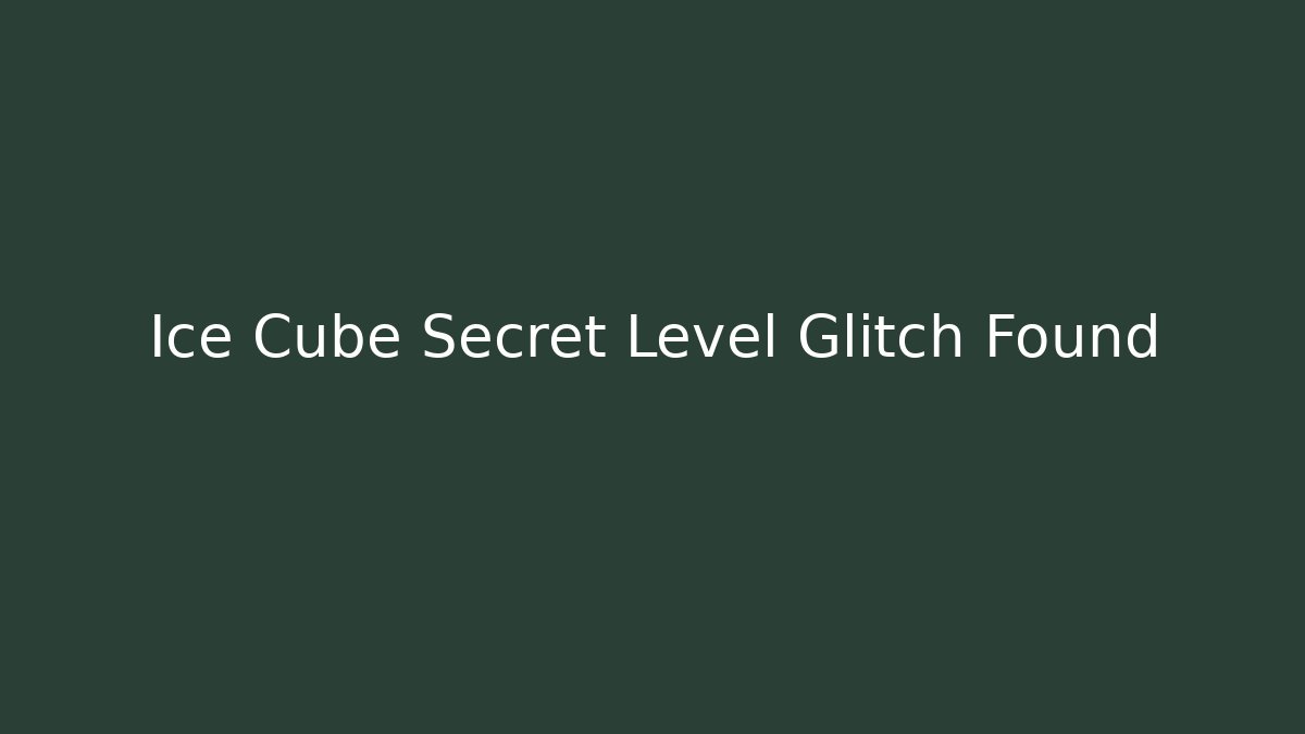 Ice Cube Secret Level Glitch Found - Felix Cat Insurance