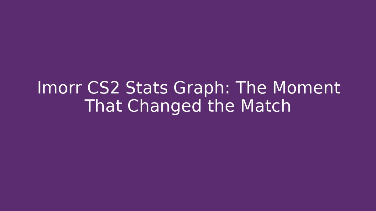 Imorr CS2 Stats Graph: The Moment That Changed the Match