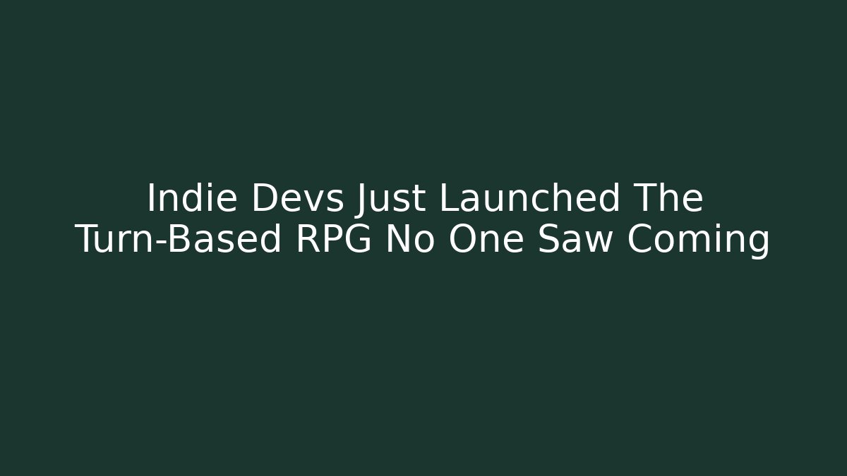 Indie Devs Just Launched The Turn-Based RPG No One Saw Coming