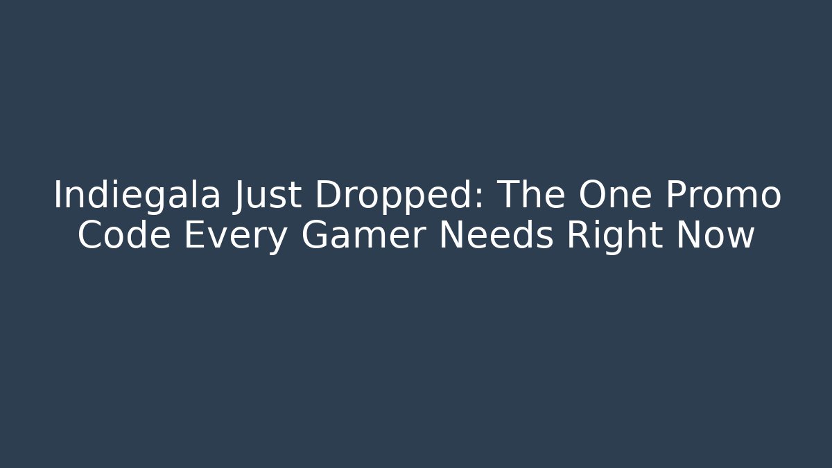 Indiegala Just Dropped: The One Promo Code Every Gamer Needs Right Now - Felix Cat Insurance