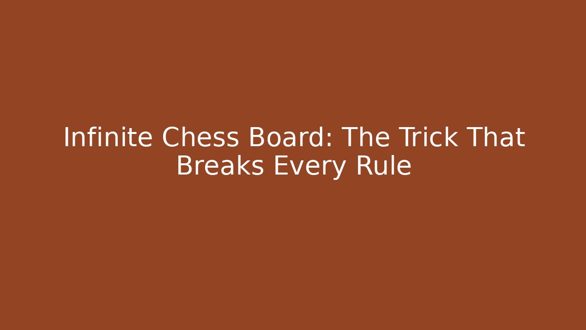 Infinite Chess Board: The Trick That Breaks Every Rule