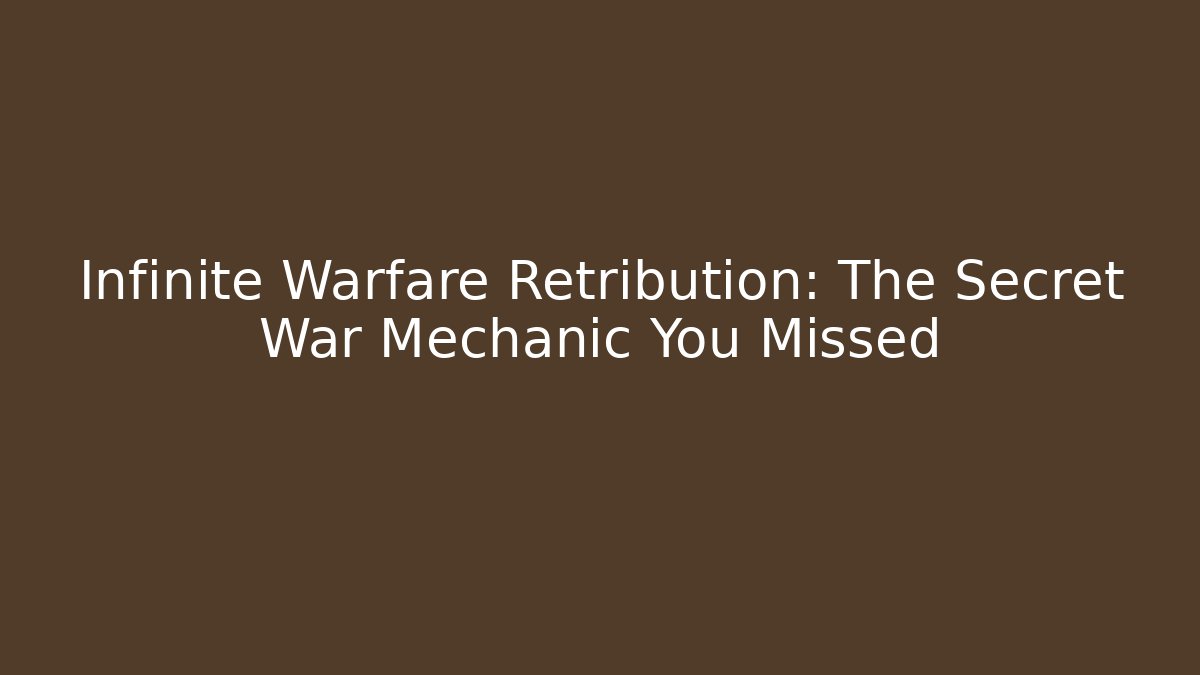 Infinite Warfare Retribution: The Secret War Mechanic You Missed
