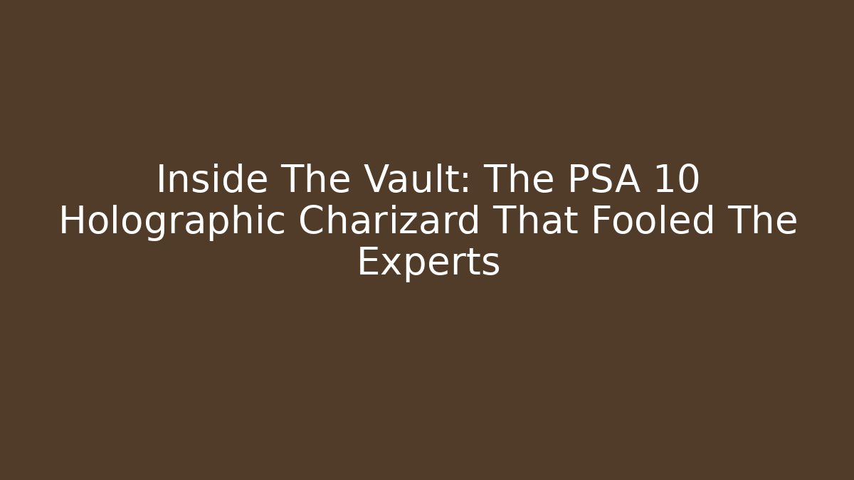 Inside The Vault: The PSA 10 Holographic Charizard That Fooled The Experts