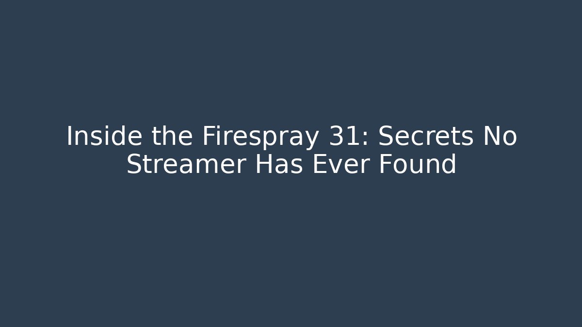 Inside the Firespray 31: Secrets No Streamer Has Ever Found - Felix Cat Insurance