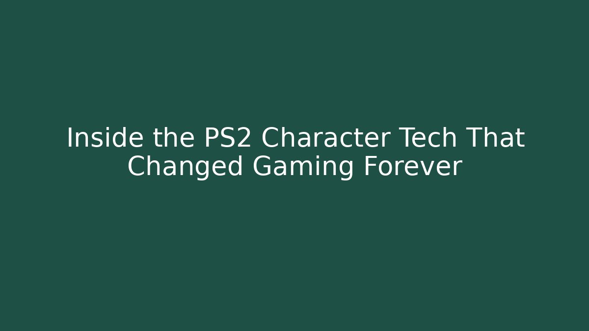 Inside the PS2 Character Tech That Changed Gaming Forever
