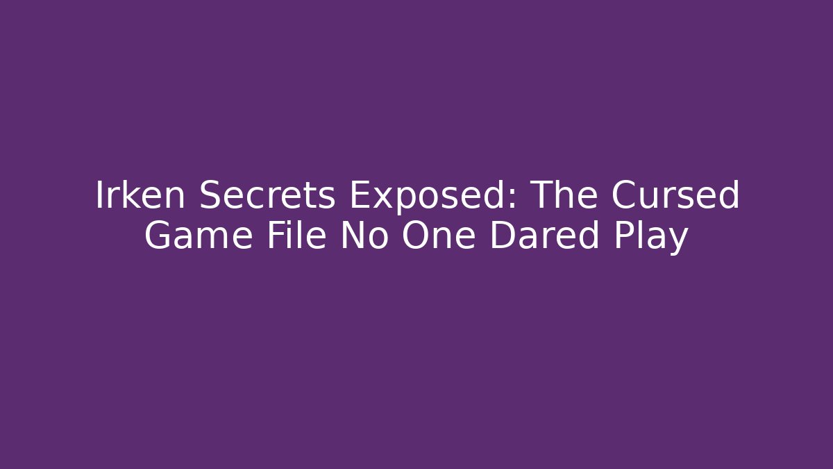 Irken Secrets Exposed: The Cursed Game File No One Dared Play - Felix Cat Insurance
