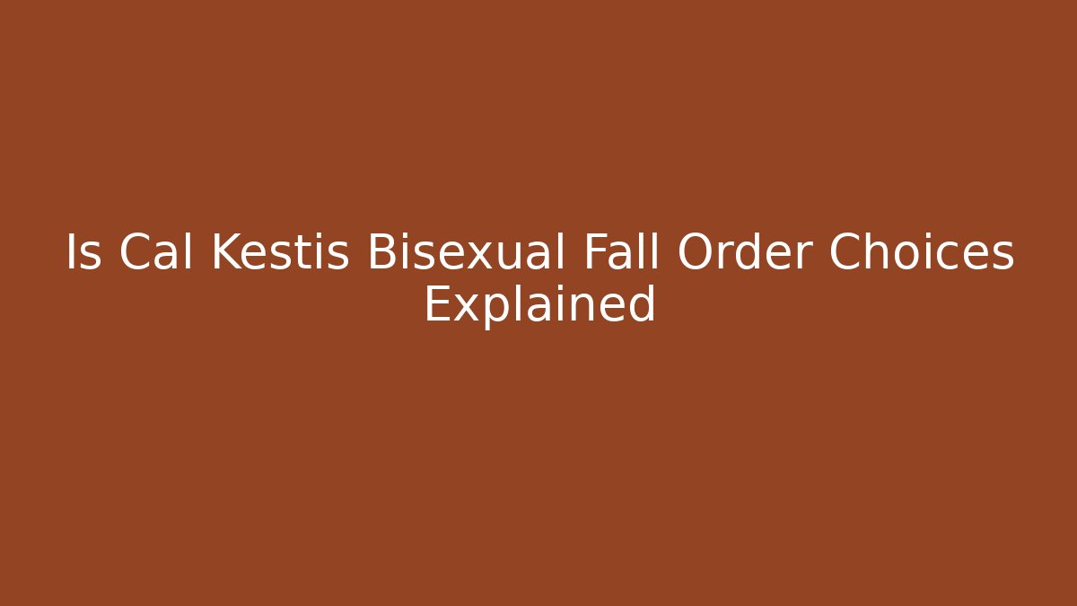 Is Cal Kestis Bisexual Fall Order Choices Explained